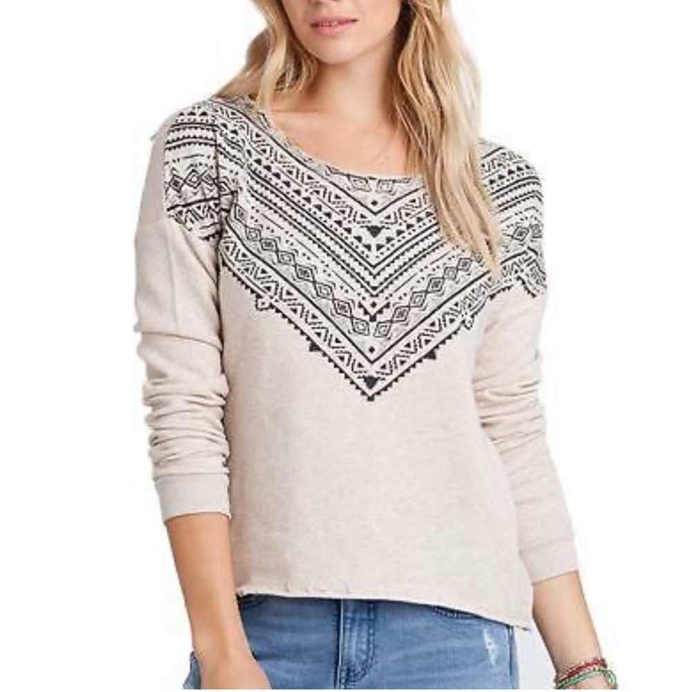 Billabong In the Sand Oatmeal Heather Pull Over Fleece Sweatshirt -Women’s Small